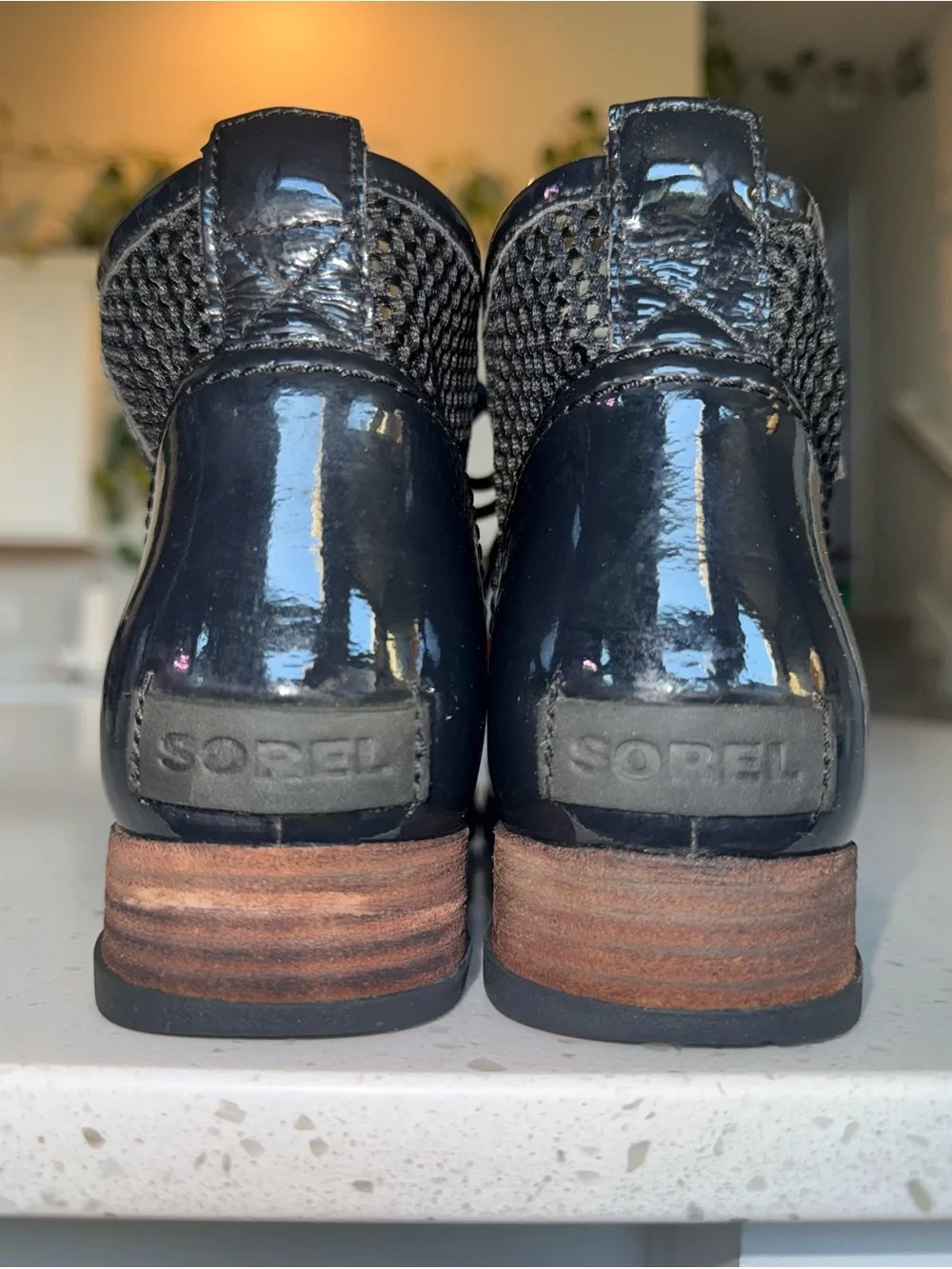 Sorel Men's Black Patent and Mesh Chukka Boots
